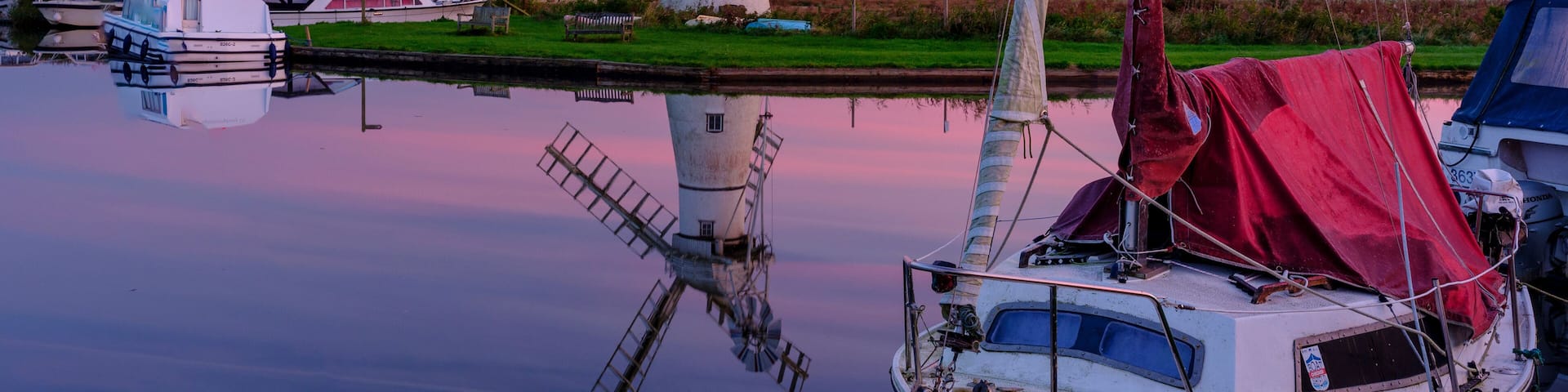 Sunrise at Thurne Dyke Mill, Norfolk, UK