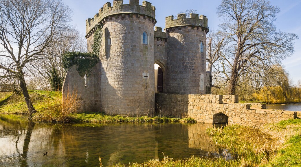 Whittington castle in northern Shropshire England was originally a Norman motte and bailey castle on the Welsh Marches dating back to 1138