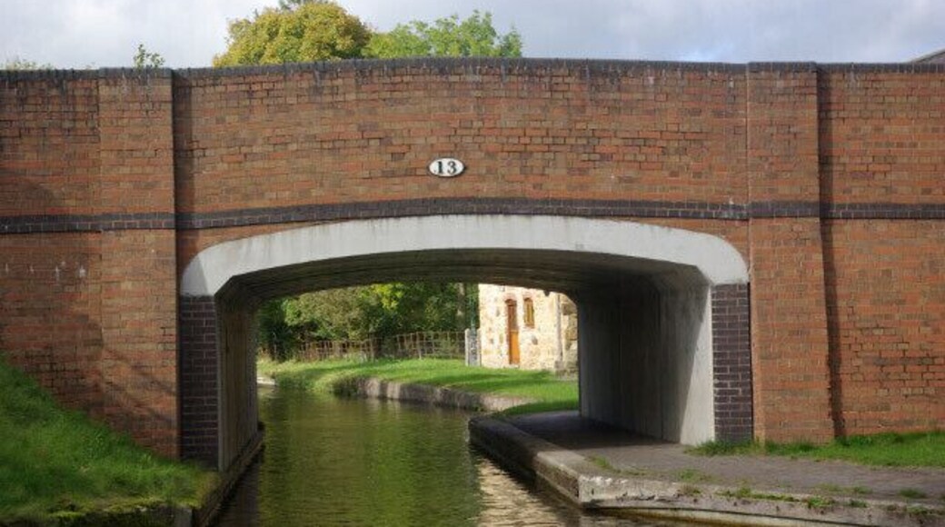 St Martin's Moor Bridge, Llangollen Canal. Modern bridge carrying the B5069 Gobowen - Overton road.