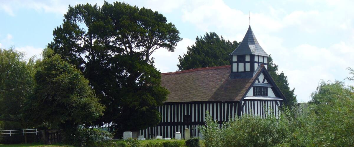Melverley Church Melverley Church from the banks of the river Vyrnwy.