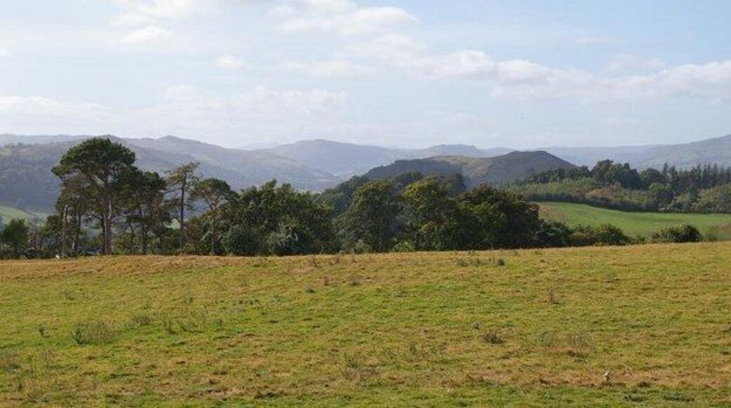 Panorama at Cefn y Coed The prominent hill in the middle/right is the hillfort of Bryndinas (see http://www.cpat.org.uk/cpat/past/iron/iron.htm ).