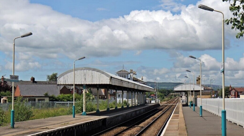 Along platform 1, Gobowen railway station