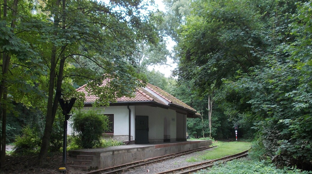 Rosenhag station of the park railway in Bernburg (district: Salzlandkreis, Saxony-Anhalt)
