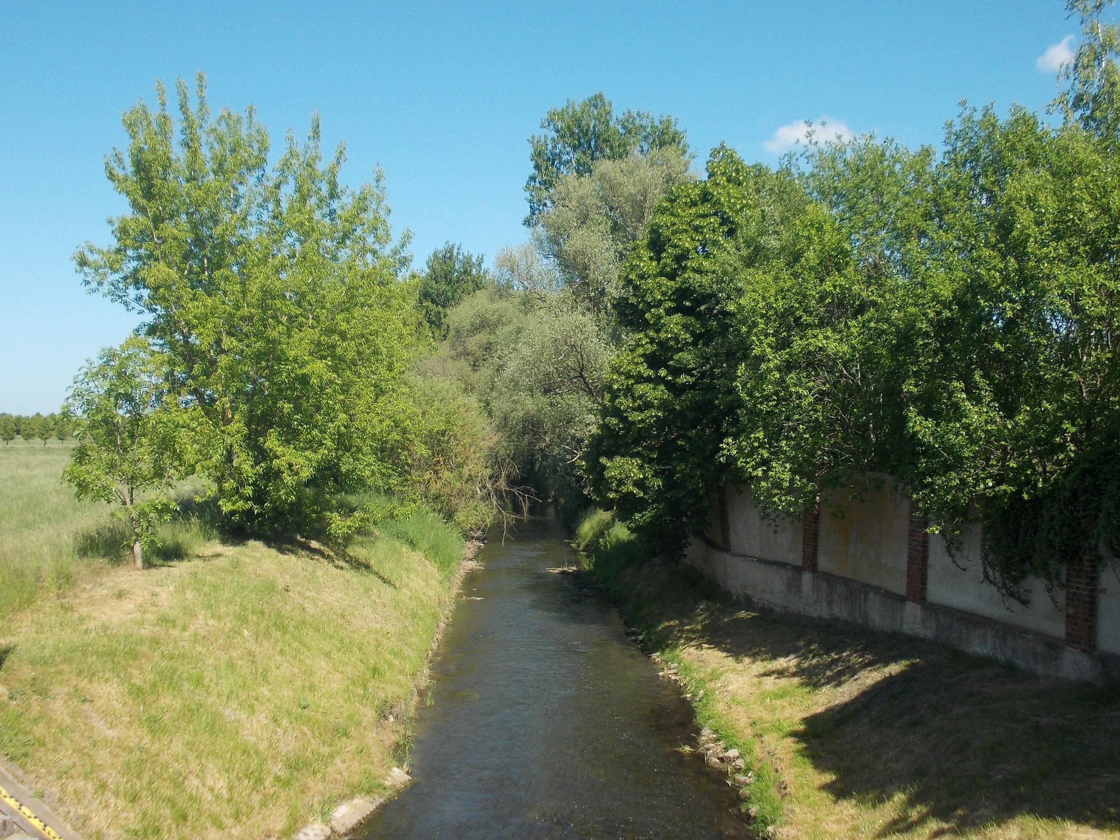 Fuhne river in Baalberge (Bernburg, district: Salzlandkreis, Saxony-Anhalt), Fuhneaue protected landscape area