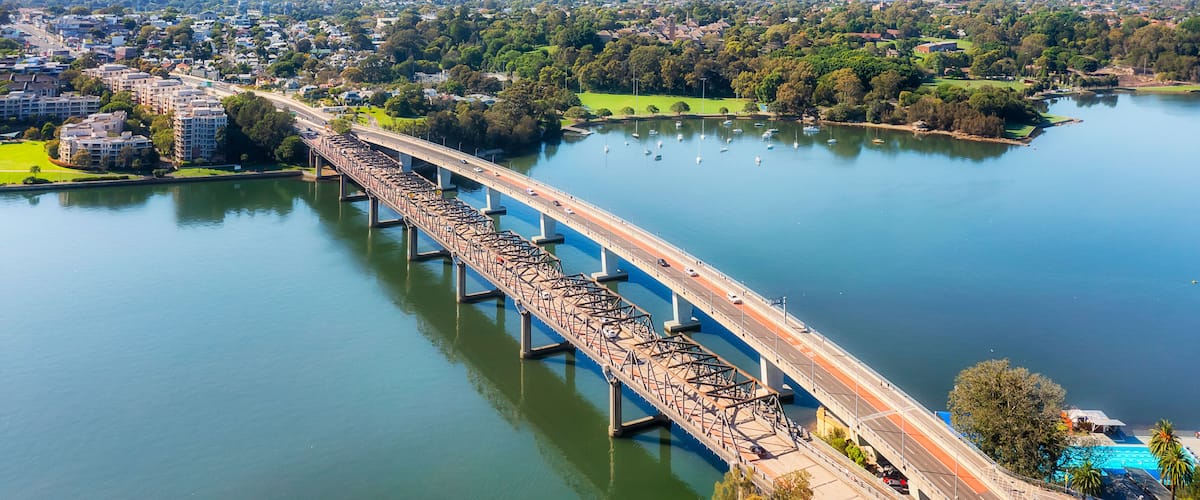 D Sydney RI Iron Cove Bridge to sky