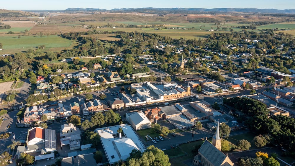The New South Wales town of Muswellbrook .