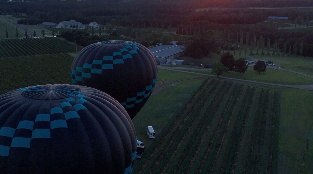 Well worth the 4.30am wake up call to watch the sunrise in a hot air balloon over the Hunter Valley. This was done through Balloon Afloat and included breakfast after the amazing experience. #australia #huntervalley