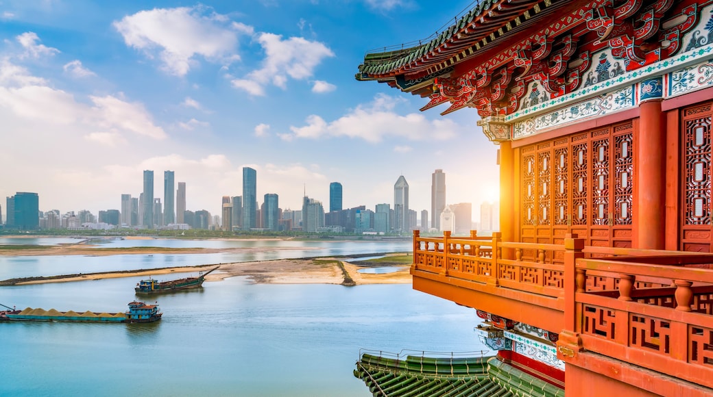 Tengwang Pavilion,Nanchang,traditional, ancient Chinese architecture, made of wood.
