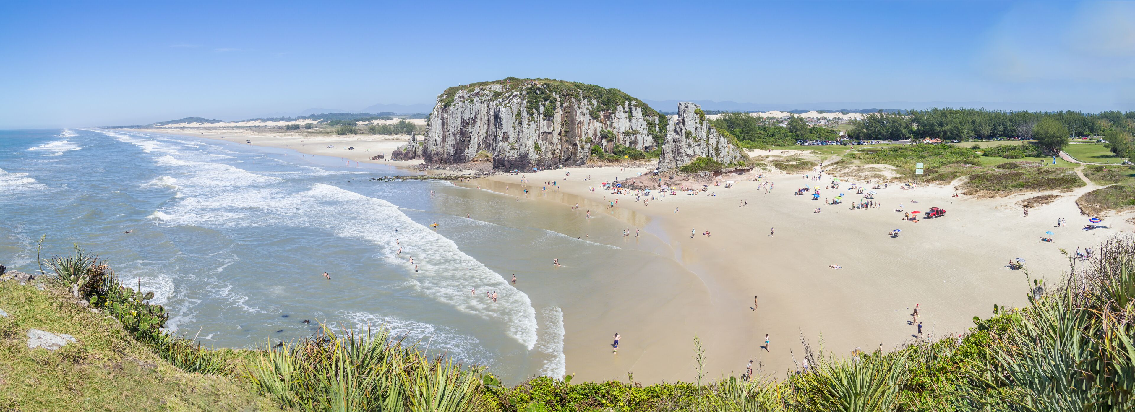 Cliffs in Guarita beach at Torres