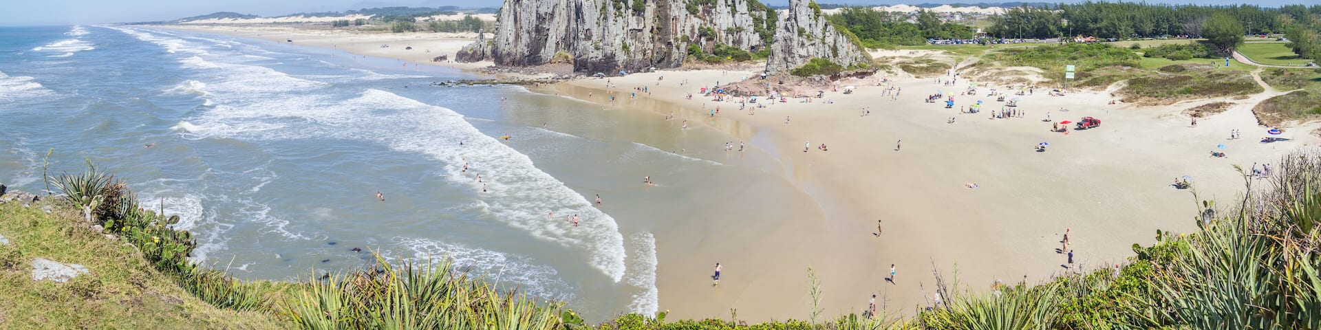 Cliffs in Guarita beach at Torres