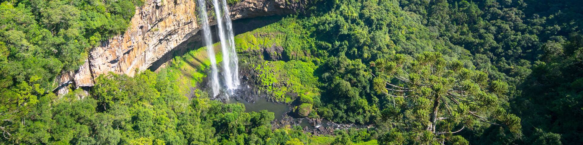 Beautiful view of Caracol Waterfall, Canela, Rio Grande do Sul - Brazil