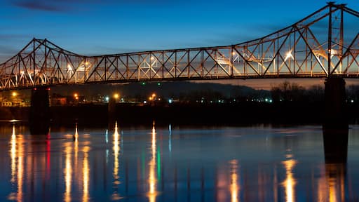 Ironton-Russell Bridge at Sunrise - Cantilever Warren Through Arch - Ohio River - Ironton, Ohio and Russell, Kentucky