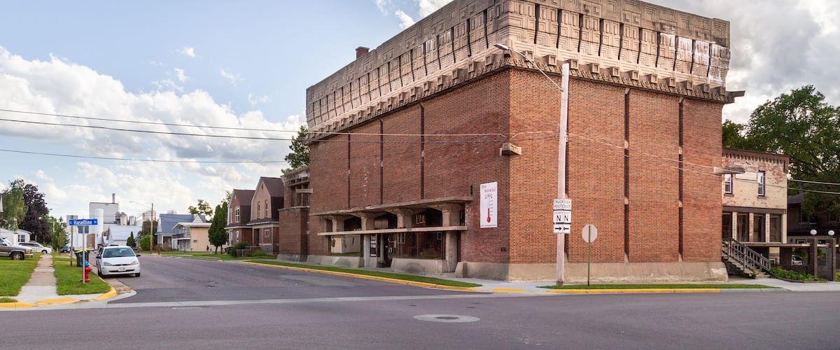 A. D. German Warehouse building, designed by famous american architect Frank Lloyd Wright.