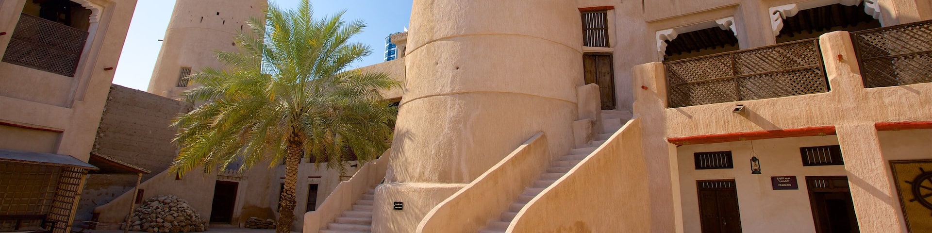 Ajman featuring desert views and heritage architecture