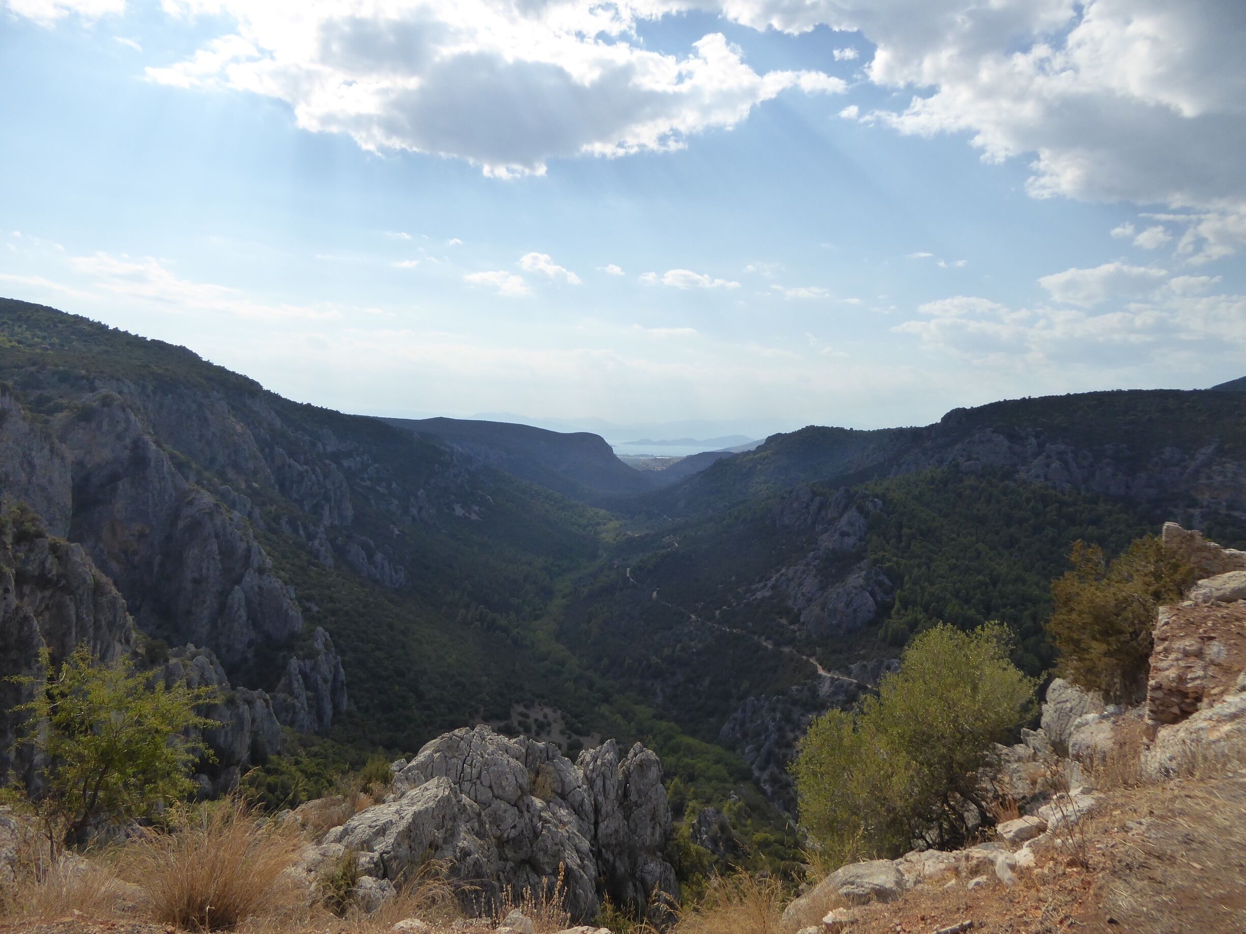 This is the view from Moni Agiou monastery.  The location is stunning