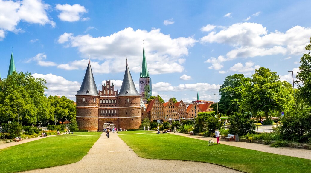 Hansestadt, Lübeck, Holstentor, Panorama,