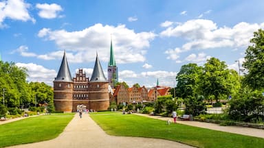 Hansestadt, Lübeck, Holstentor, Panorama,