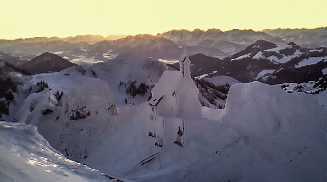 Completely frozen church at Mt. Wendelstein, Bavaria, Germany
Image quality is not the best, I only had a smartphone with me. But sometimes there are moments you just have to capture.