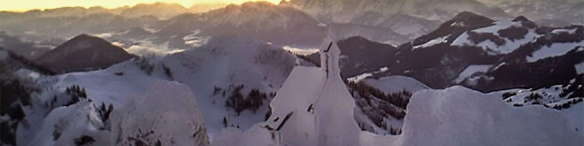 Completely frozen church at Mt. Wendelstein, Bavaria, Germany
Image quality is not the best, I only had a smartphone with me. But sometimes there are moments you just have to capture.