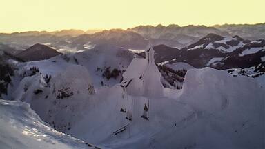 Completely frozen church at Mt. Wendelstein, Bavaria, Germany
Image quality is not the best, I only had a smartphone with me. But sometimes there are moments you just have to capture.