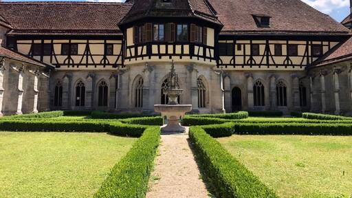 Bebenhausen Abbey, also known as Bebenhausen Monastery and Palace, was a Cistercian monastery located in the village of Bebenhausen, in Baden-Württemberg, Germany. It was built by Rudolph I, Count Palatine of Tübingen, probably in 1183.
After the Reformation the abbey buildings were used at various times as a school, a 19th-century hunting palace for the kings of Württemberg, and the legislative assembly of the State of Württemberg-Hohenzollern.