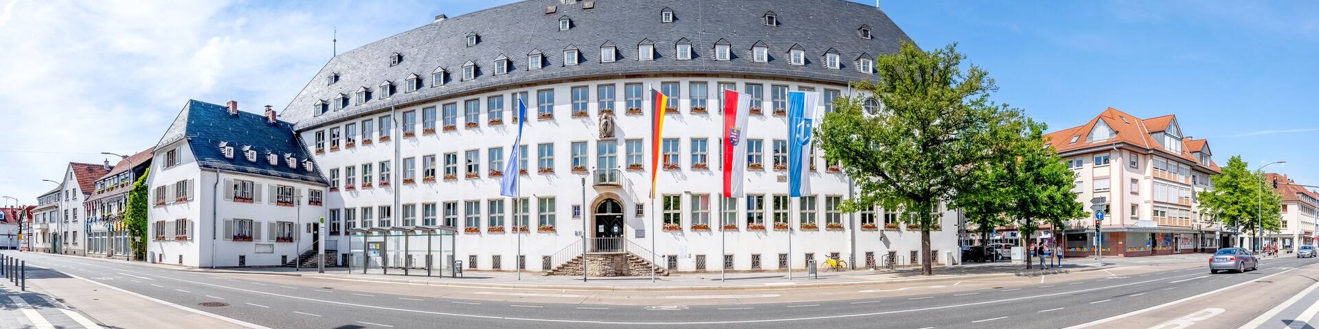 Rathaus, Ruesselsheim, Hessen, Deutschland