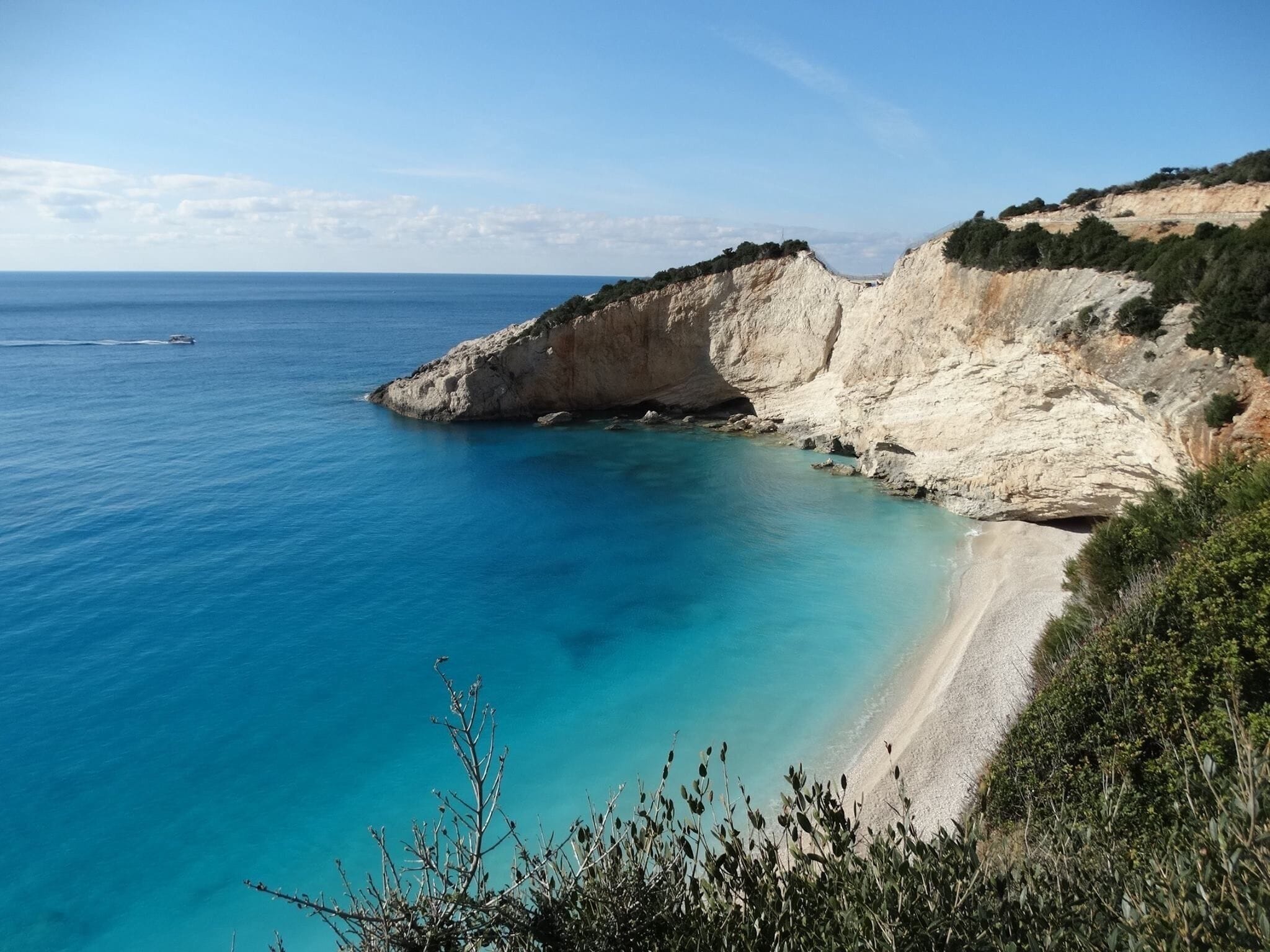 Porto Katsiki Beach on the Island of Leftkada in Greece. 