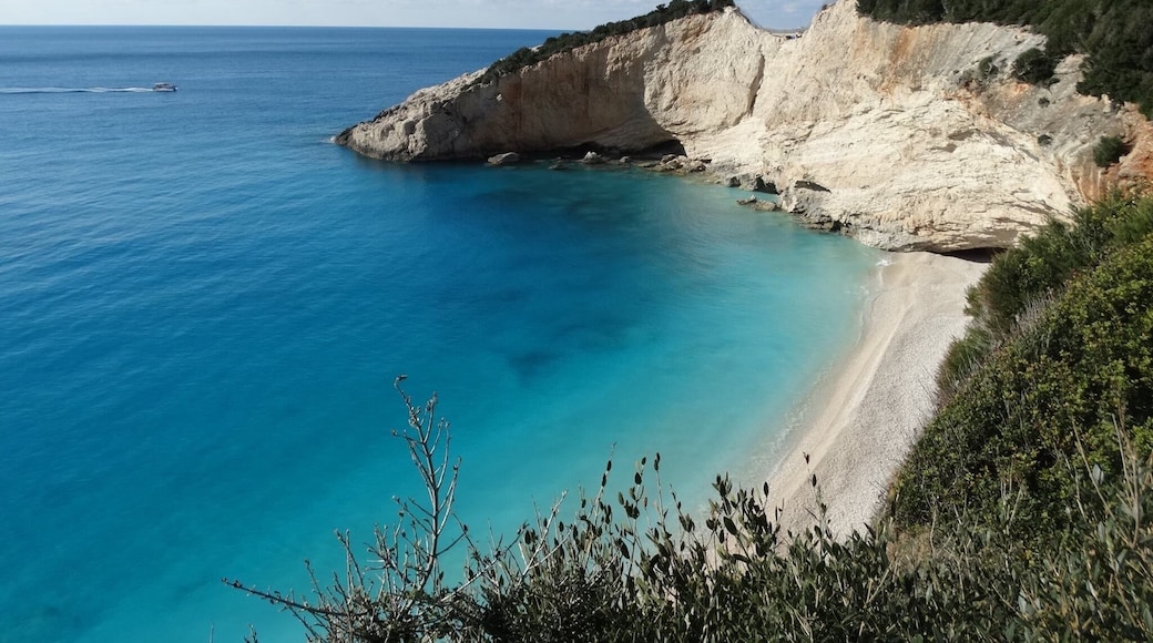 Porto Katsiki Beach on the Island of Leftkada in Greece.