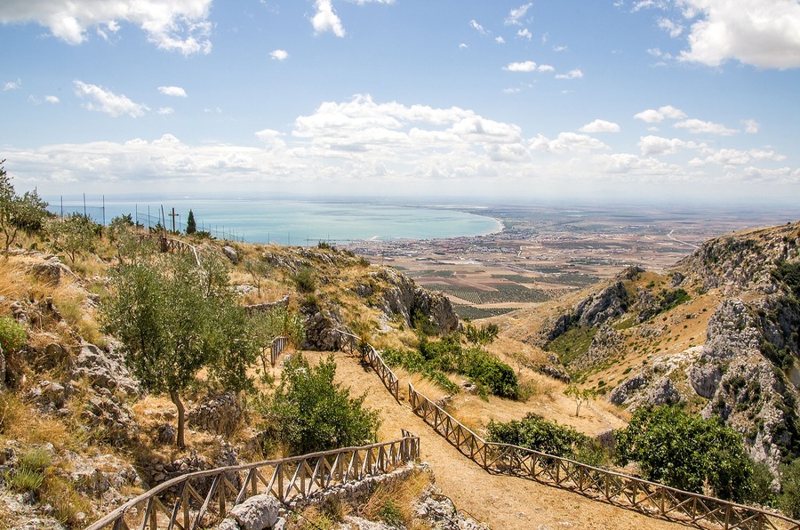 Gulf of Manfredonia - Puglia - from the Pulsano hermitage - Mount Gargano - Italy