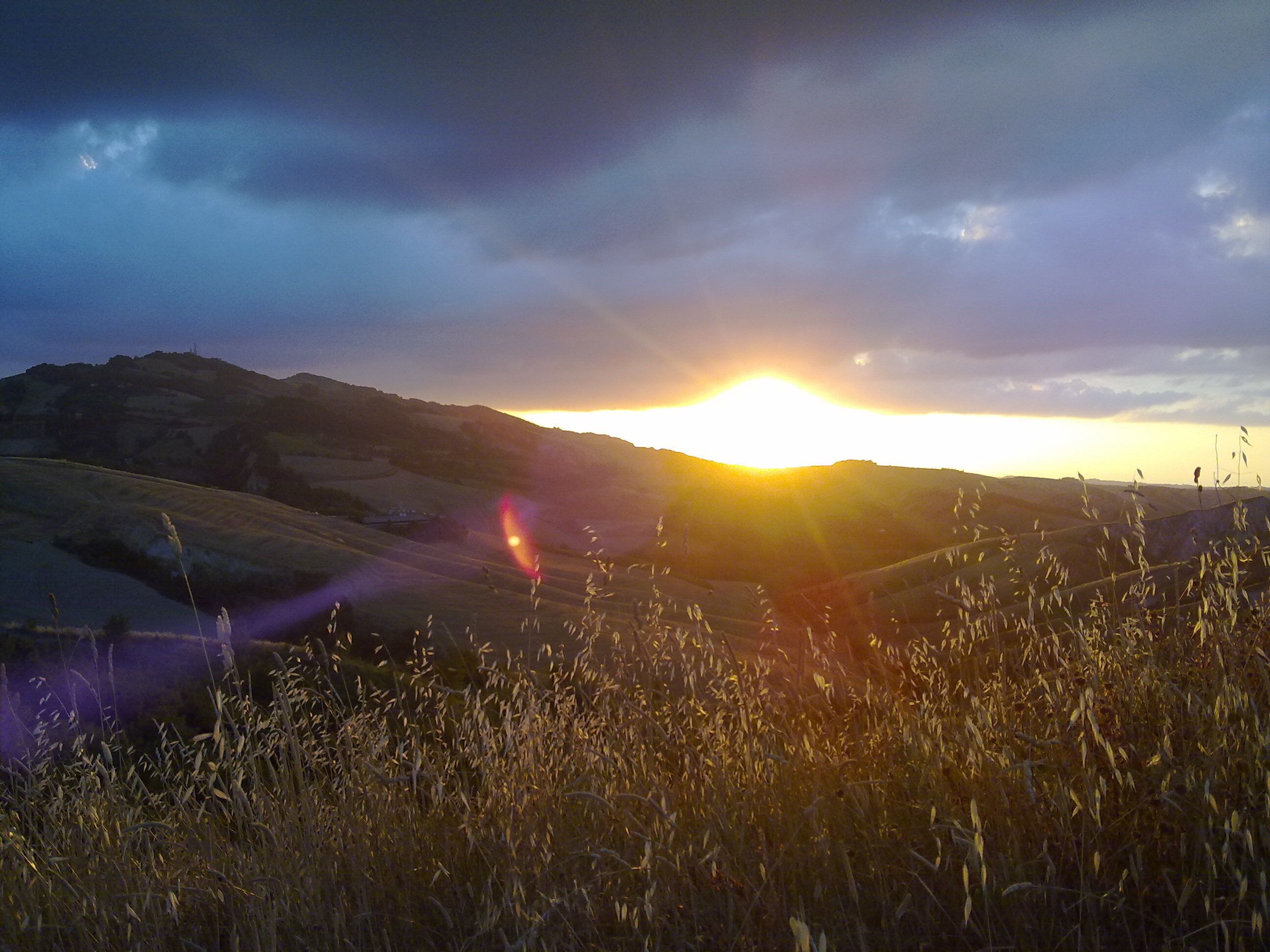 Dramatic sunset on Samoggia valley