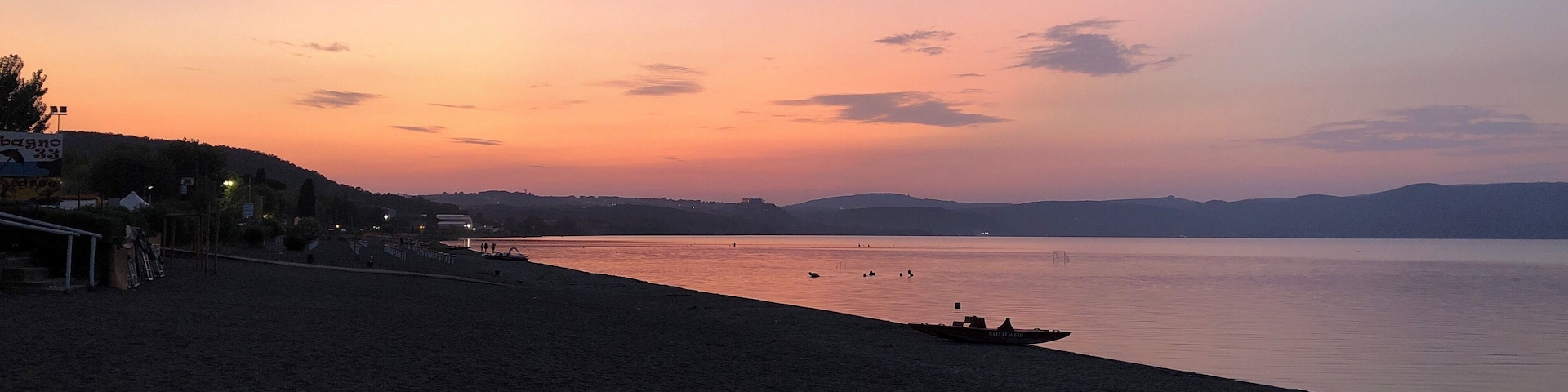 Sunset in Anguillara Sabazia, a lovely town right on Lake Bracciano.