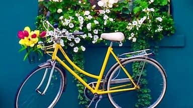 Yellow bicycle at Skibbereen, Ireland