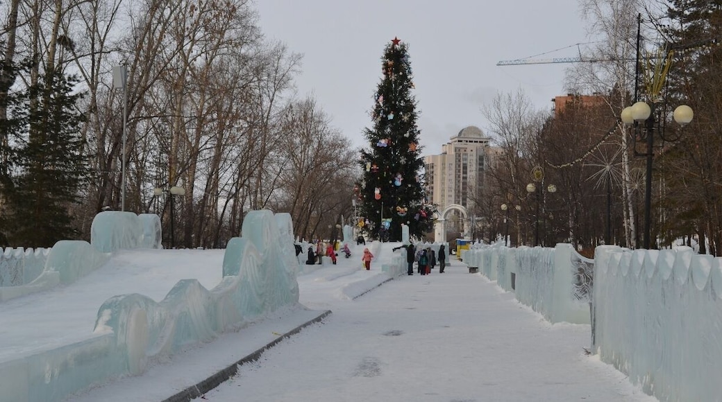 Dynamo Park- Christmas decorations were still around when I visited in January. They celebrate Christmas on the 7th of January in the Gregorian calendar which corresponds to the 25th of December in the Julian calendar.
