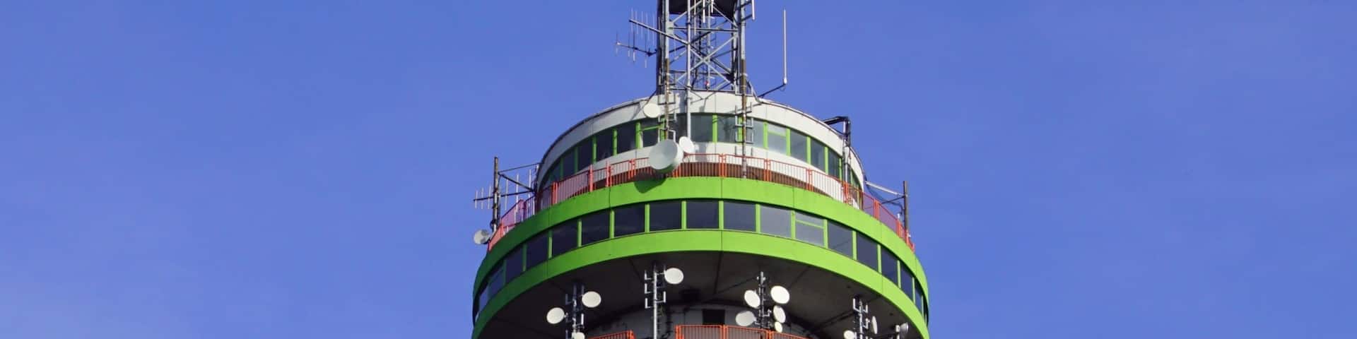 Television tower Mierlo a 105 meter high concrete telecommunications or tv tower in the city of Mierlo.