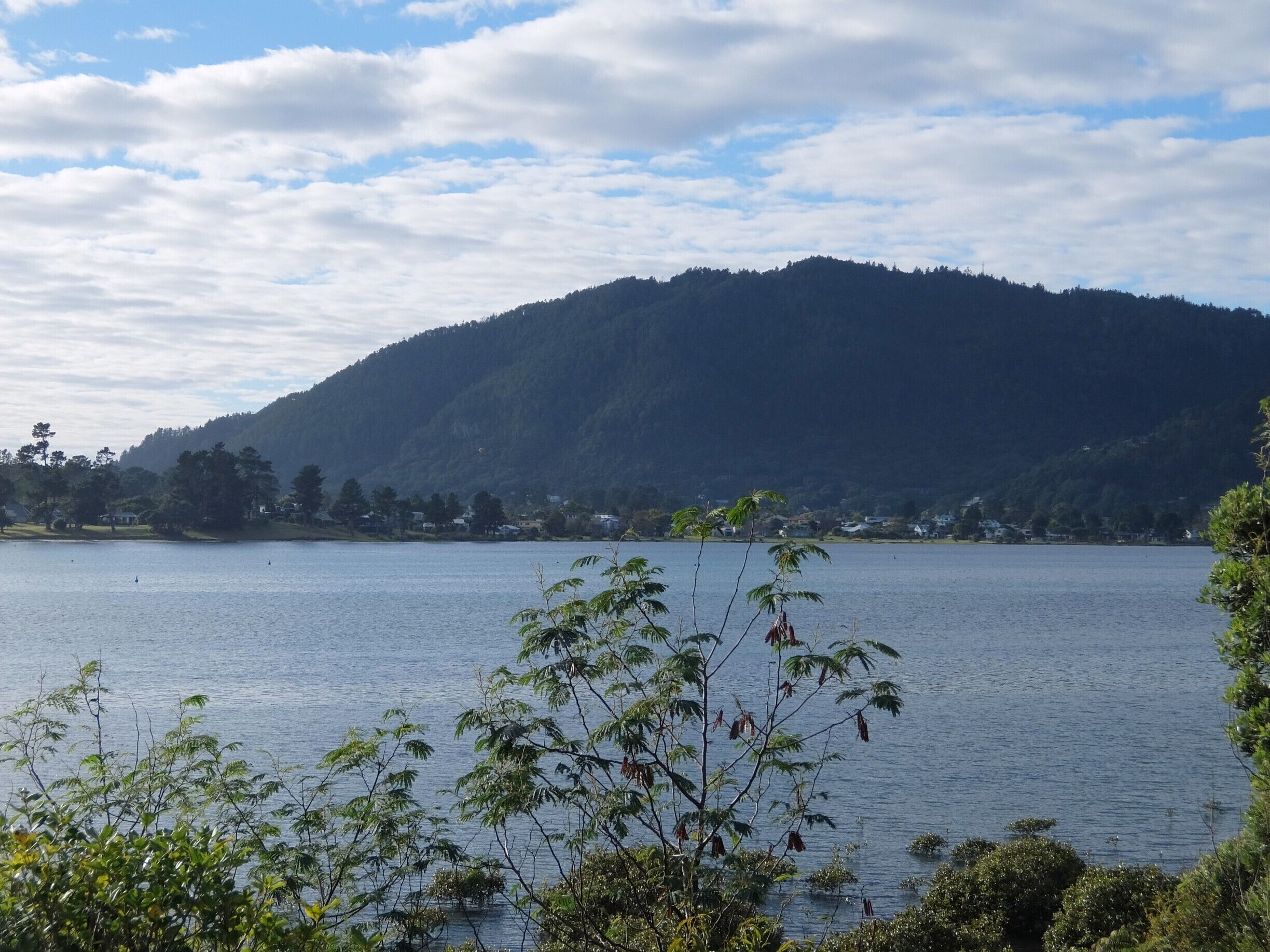 While driving along the Coromandel Peninsula, we saw so many wonderful views, but we weren't always able to pull over and stop to take a photo. 
In Tairua we did manage a quick stop to take this shot.