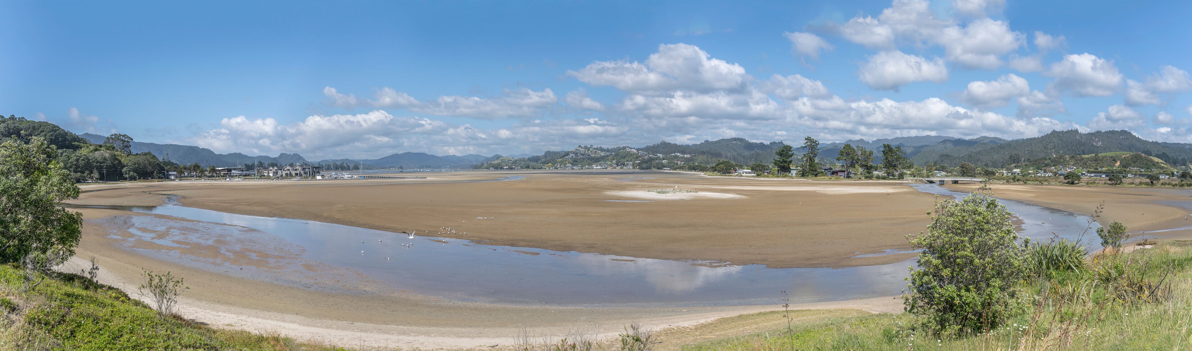bay from north at low tide time, Tairua, New Zealand