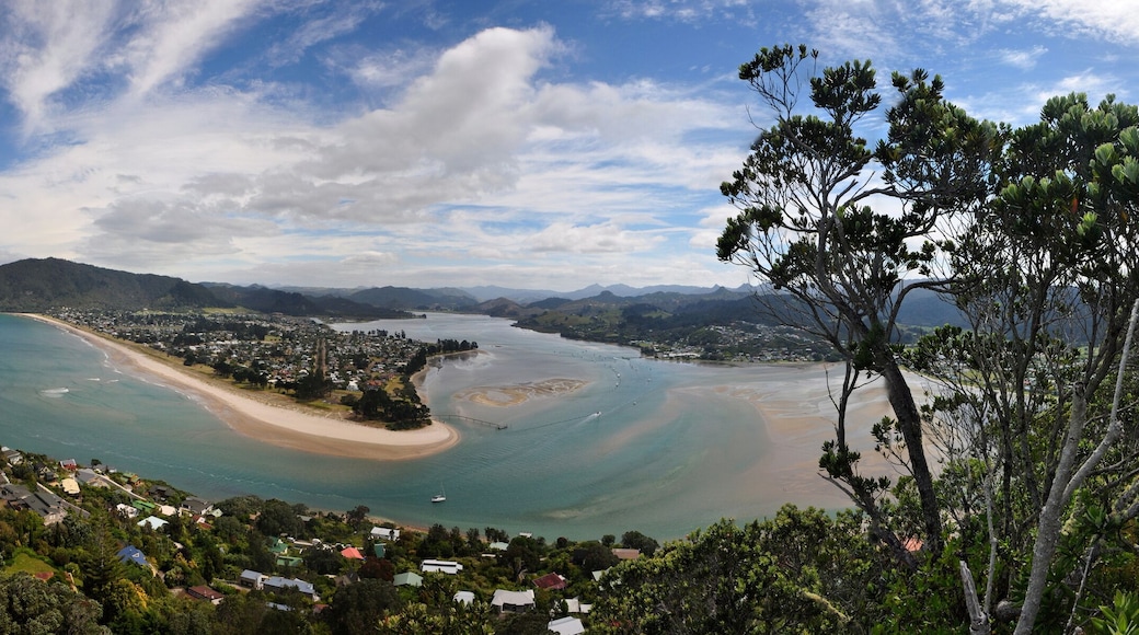 Panorama of Tairua in New Zealand from high view point