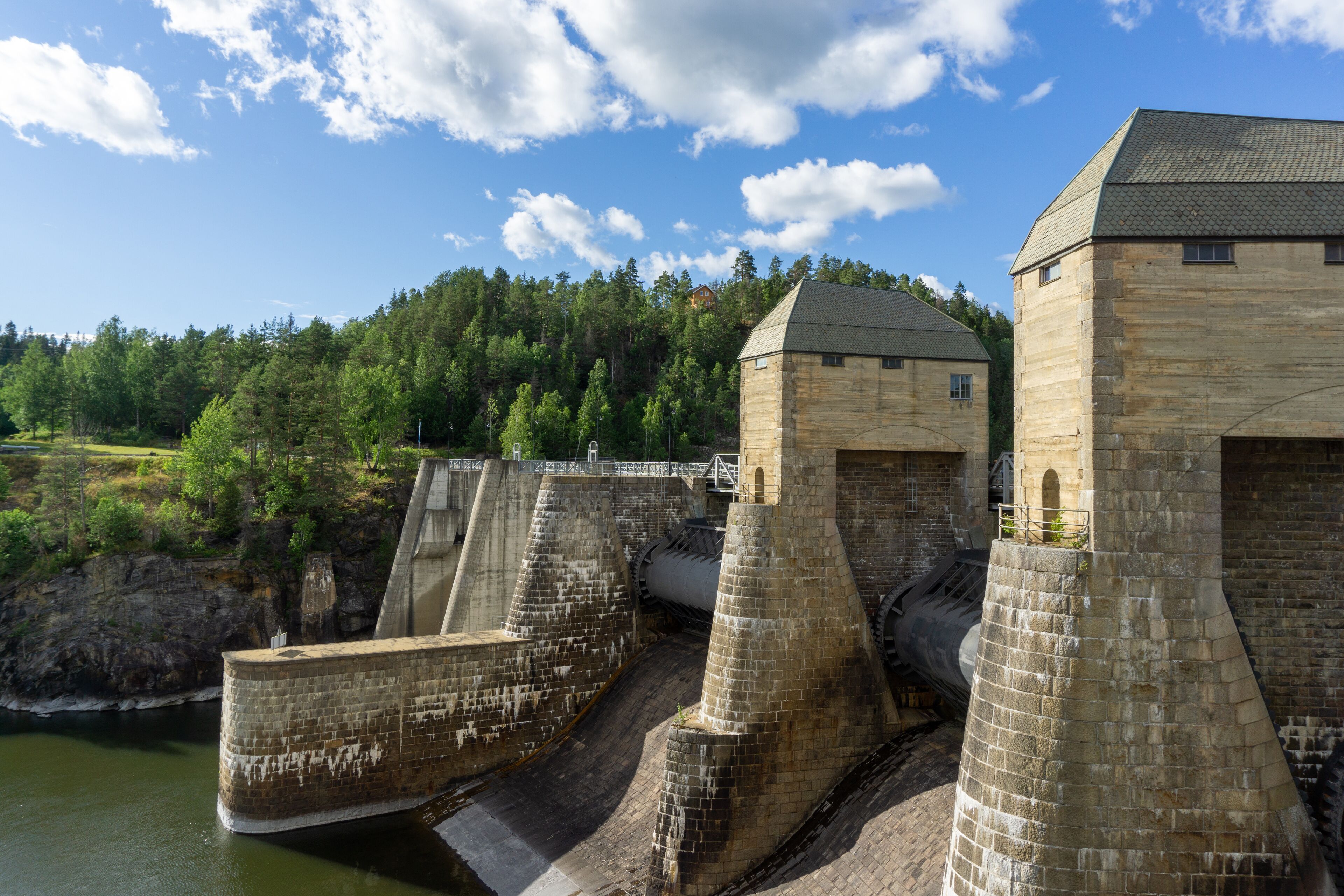 Solbergfoss Hydroelectric Power Station in Norway.