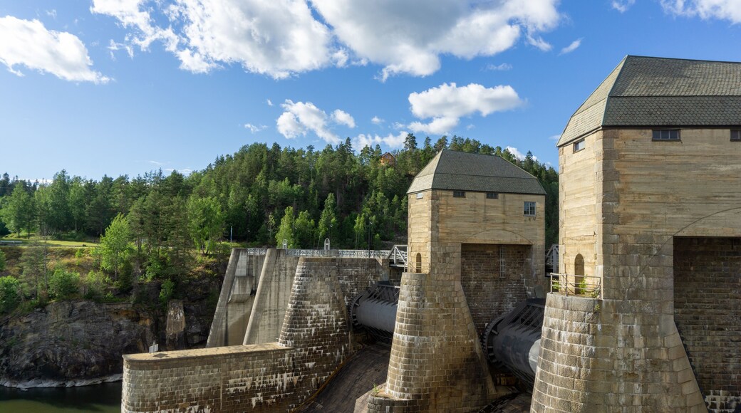 Solbergfoss Hydroelectric Power Station in Norway.