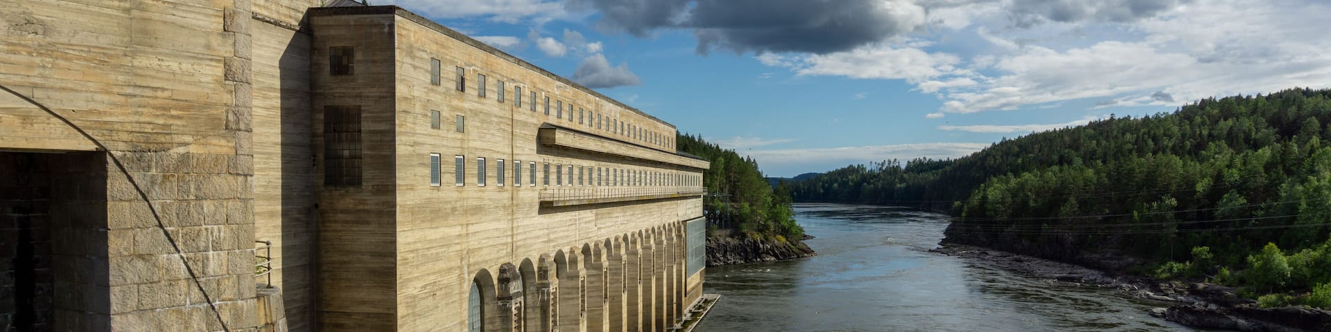 Solbergfoss Hydroelectric Power Station in Norway.