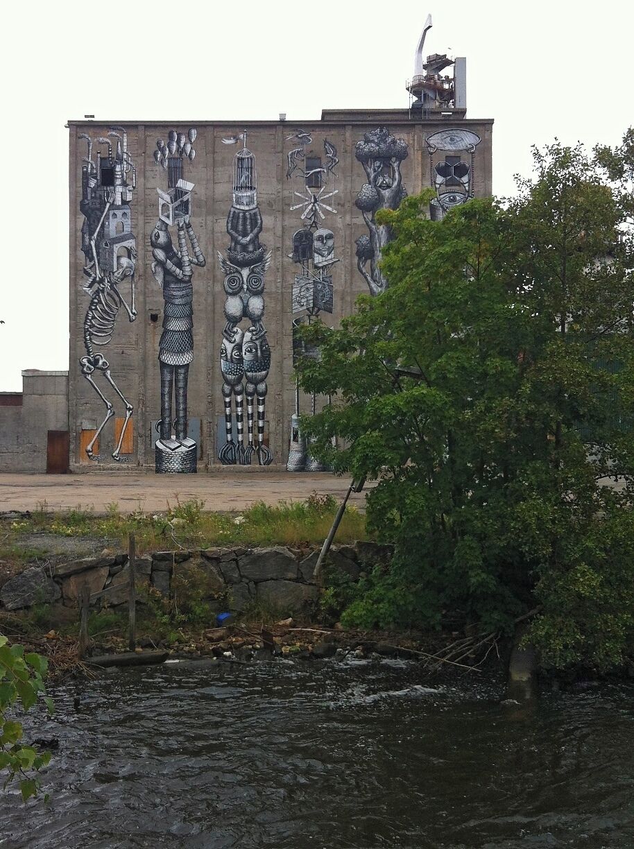 Great Grafitti by the river in Moss, Norway.