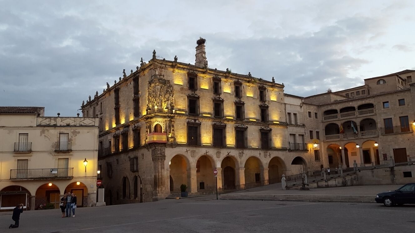 Lit up in the evening.