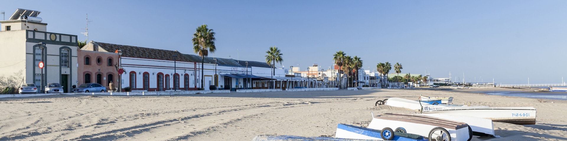 SANLUCAR DE BARRAMEDA,SPAIN-NOVEMBER 15,2016: Beach view,Sanlucar de Barrameda,Andalucia.