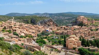 panoramic view of alquezar medieval town, Spain