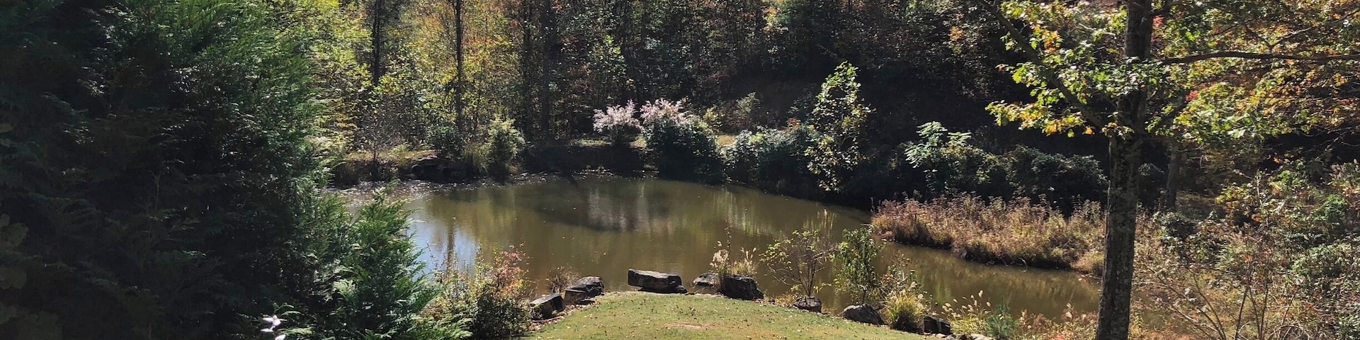 This photo was taken just inside the Tennessee border. I had been staying at a cabin with my roommate and her family. We arrived at night at a time when I could not see the pond. When I woke up the next morning, we went outside and I was in awe of the beauty. It was bright, vibrant, and perfectly picturesque. The cabin we stayed in was hard to get to; it was on a one way gravel road up the side of a mountain. It is seemingly untouched, yet if I had turned the camera around, the viewer would notice power lines running up the side of the mountain. This picture seems to preserve the idea that Appalachia has not been touched by humans. #appalachianechoes