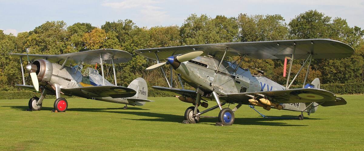 Parked together on the flightline. Old Warden 02-10-2011
