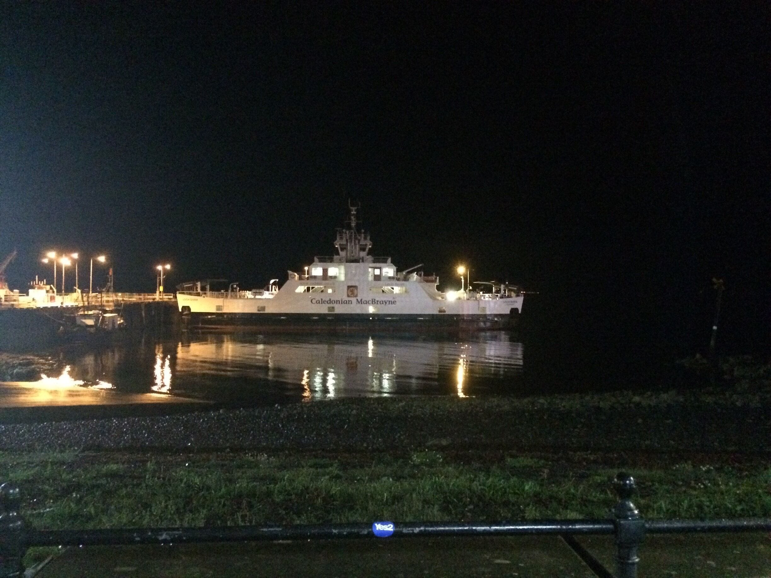 The boat waiting to go back to Millport 
