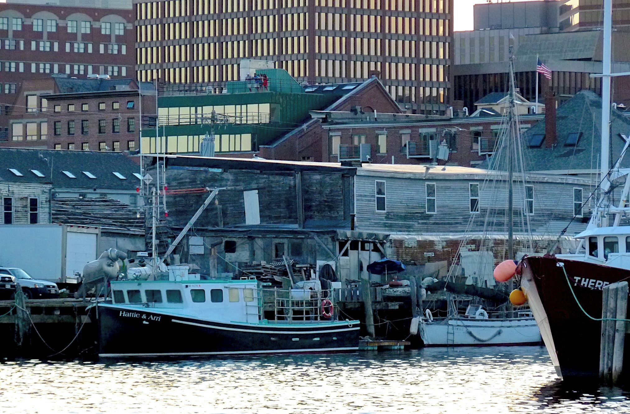 Schooner Cruise in Portland, ME. Looking at the docks.