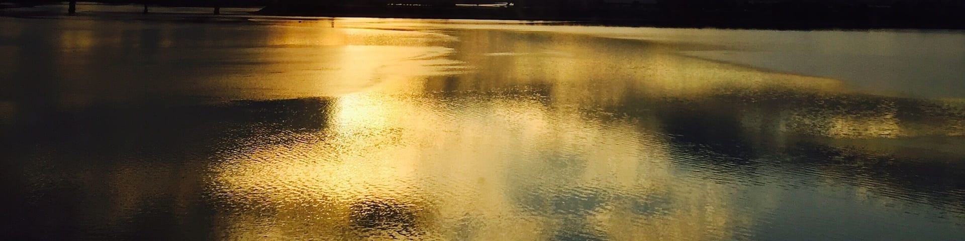 Sunset in Portland ME just right in front of the airport of Portland!