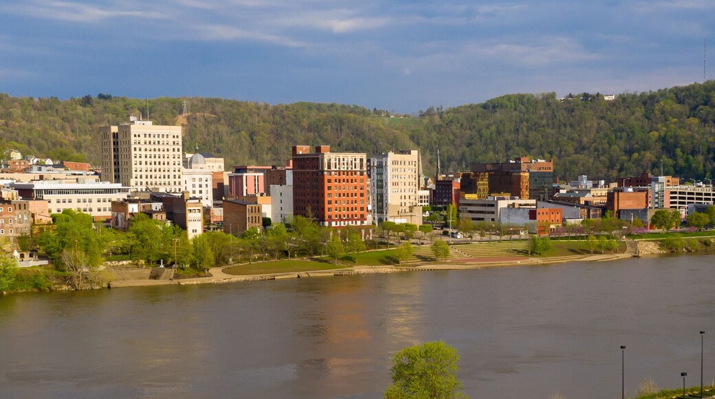 The Ohio River Meanders by Reflecting Buildings of Wheeling West Virginia